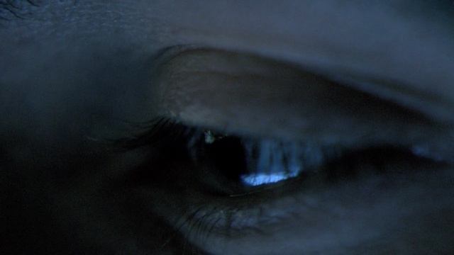 Video Reference: blue, eye, darkness, close up, sky, atmosphere, mouth, macro photography, organ, eyelash