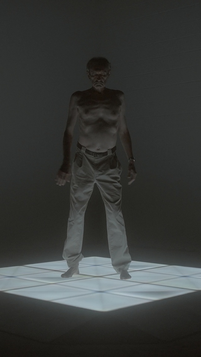 Video Reference: man, standing, male, human, muscle, darkness, Person
