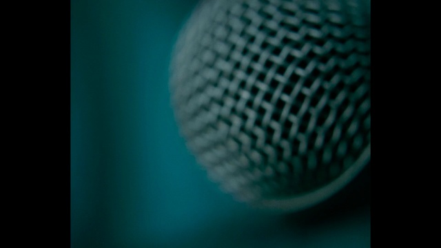 Video Reference: blue, green, microphone, audio equipment, close up, light, technology, macro photography, azure, audio