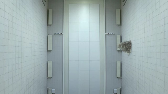 Video Reference: property, wall, plumbing fixture, door, angle, window, glass, toilet