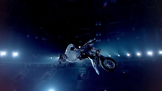Video Reference: Freestyle motocross, Motocross, Motorcycle, Vehicle, Motorcycle racing, Screenshot, Space, Sky, Performance, Darkness