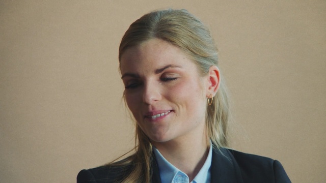 Video Reference: Hair, Face, Facial expression, Hairstyle, Chin, Eyebrow, Forehead, Blond, Nose, Head, Person