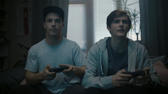 Video Reference: Fun, Conversation, Human, Sitting, Screenshot, Mouth, Darkness, Adaptation, Room, Muscle, Person