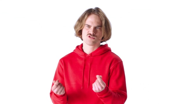 Video Reference: Hoodie, Outerwear, Red, Hood, Jacket, Shoulder, Sleeve, Neck, Top, Sweater, Person