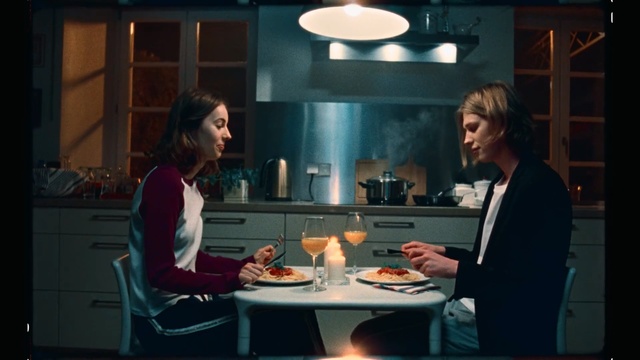 Video Reference: Conversation, Restaurant, Meal, Room, Interaction, Food, Fun, Television program, Supper, Interior design