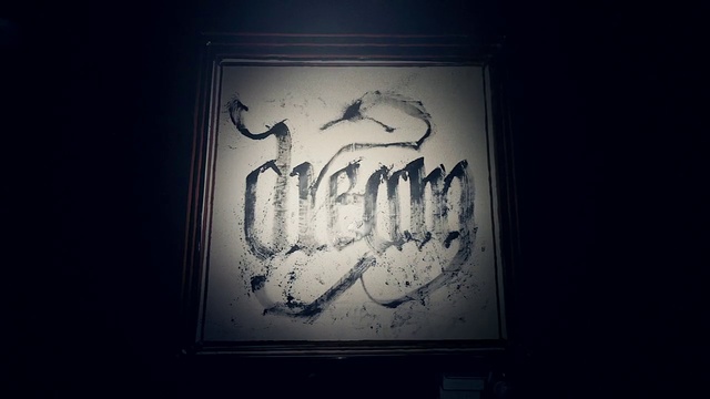 Video Reference: Black, Text, Font, Art, Illustration, Calligraphy, Darkness, Design, Drawing, Graphics, Person