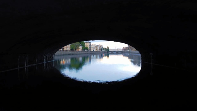 Video Reference: reflection, water, waterway, fixed link, sky, night, river, darkness, bridge