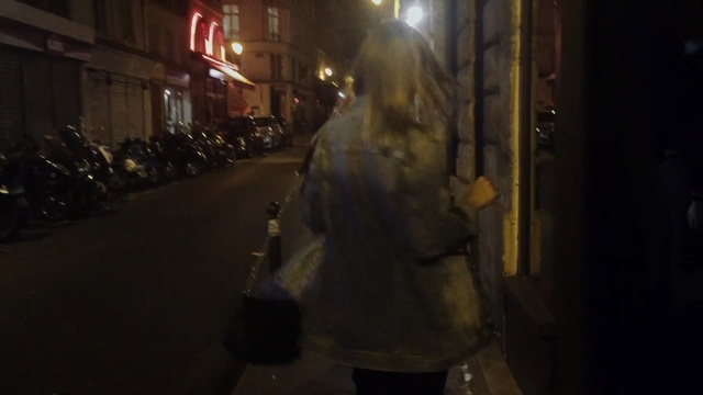 Video Reference: night, street, snapshot, darkness, midnight, screenshot, city, Person