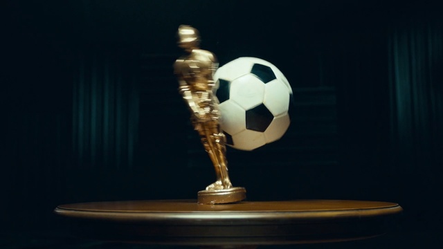 Video Reference: Football, Trophy, Soccer ball, Ball, Still life photography, Award, Competition event, Soccer, Still life, Sports equipment