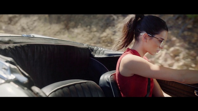 Video Reference: Eyewear, Photography, Sitting, Black hair, Vehicle, Car, Sunglasses, Photo shoot, Family car, Driving