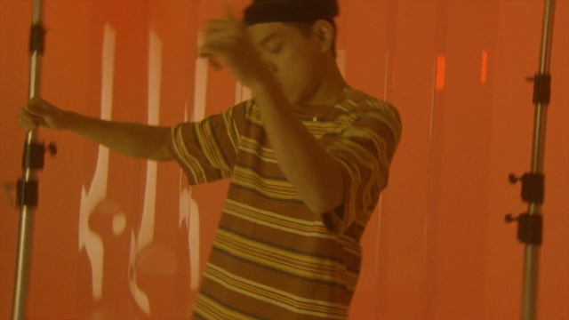 Video Reference: Orange, Yellow, Shoulder, Standing, Green, Arm, Head, Joint, Snapshot, Wall