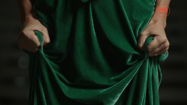 Video Reference: Green, Hand, Textile, Dress, Photography, Finger, Satin