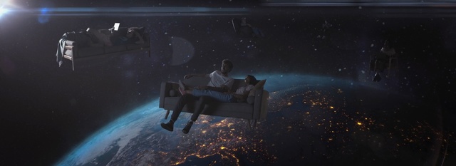 Video Reference: Atmosphere, Sky, Screenshot, Space, Astronomical object, Digital compositing, Adventure game, Sitting, Pc game, Darkness, Window, Man, Water, Looking, Front, Laptop, View, Computer, Table, Bus, Bench, Cat, Blue, Bird, Room, Night, Snow, Street, Air, Doing, Person