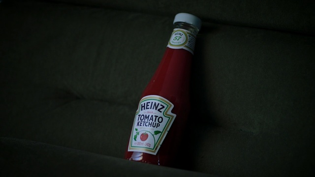 Video Reference: Bottle, Ketchup, close up, Person
