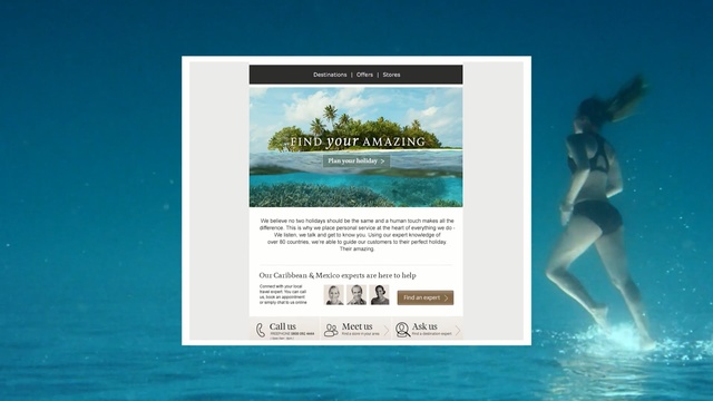Video Reference: water, advertising, website, ocean, brand, vacation, graphic design, font, sea, brochure