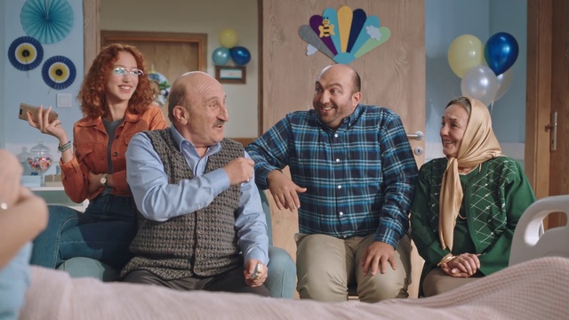 Video Reference: People, Event, Grandparent, Fun, Adaptation, Room, Family, Happy, Smile, Party