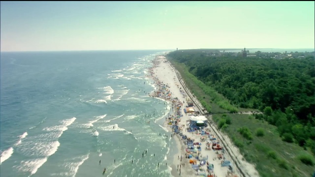 Video Reference: Coast, Aerial photography, Coastal and oceanic landforms, Shore, Sea, Birds-eye view, Promontory, Cape, Bay, Ocean