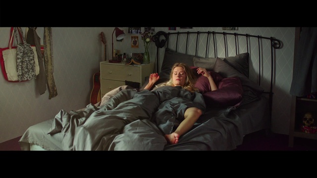 Video Reference: Bed, Room, Snapshot, Furniture, Bedtime, Human, Comfort, Fun, Mouth, Photography