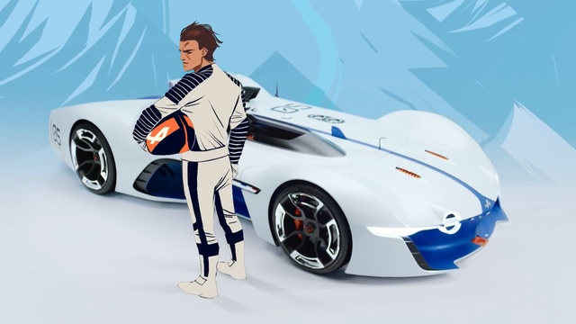 Video Reference: car, motor vehicle, automotive design, vehicle, sports car, race car, product, model car, brand, performance car, Person