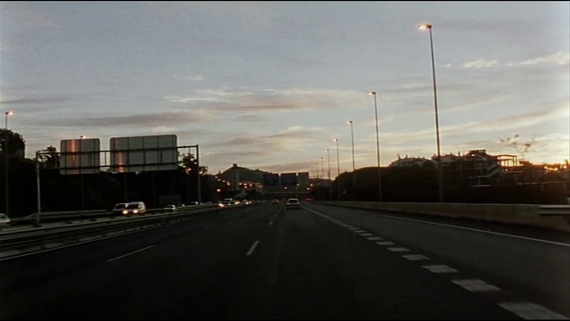Video Reference: Road, Highway, Freeway, Sky, Lane, Infrastructure, Asphalt, Cloud, Morning, Evening