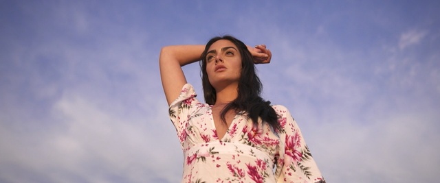 Video Reference: beauty, sky, girl, fun, summer, happiness, long hair, photo shoot, cloud, vacation, Person