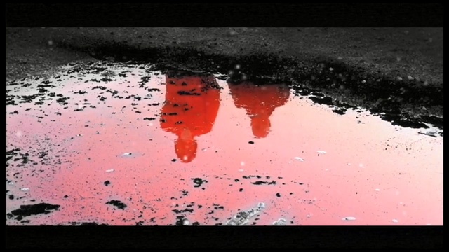 Video Reference: Red, Sky, Pink, Water, Wall, Font, Cloud, Reflection, Modern art, Painting