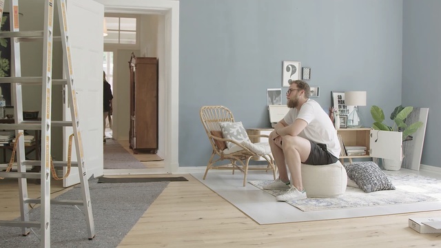 Video Reference: Room, Furniture, Living room, Floor, Interior design, Property, Home, Flooring, Chair, House