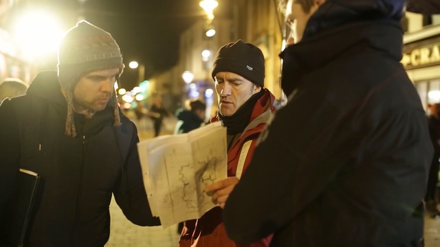 Video Reference: event, crowd, night, winter, Person