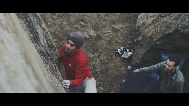 Video Reference: climbing, adventure, outdoor recreation, caving, rock, rock climbing, recreation, extreme sport, bouldering, screenshot, Person