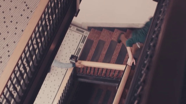 Video Reference: Iron, Line, Architecture, Material property, Wood, Stairs, House, Room, Photography, Roof