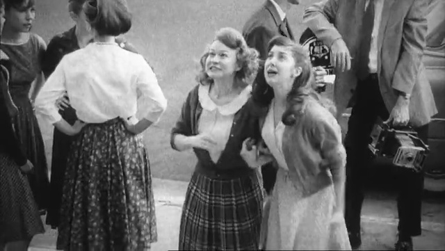Video Reference: Photograph, Black-and-white, Fashion, Design, Event, Uniform, Child, Photography, Tartan, Monochrome photography, Person