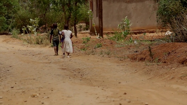 Video Reference: soil, sand, rural area, road, landscape, tree, dirt road, village, plant, trail, Person
