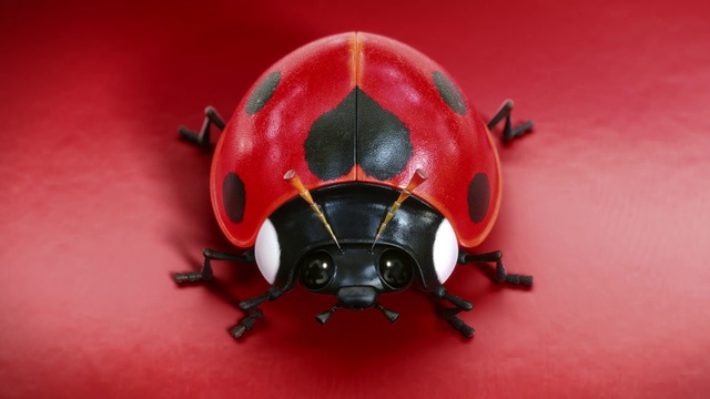 Video Reference: Helmet, Personal protective equipment, Headgear, Beetle, Sports gear, Mask, Insect, Gas mask, Indoor, Red, Small, Sitting, Table, Black, Toy, Computer, Dog, Little, Desk, Mouse, Laying, Room, White