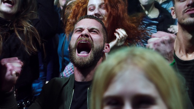 Video Reference: People, Crowd, Human, Fun, Zombie, Smile, Event, Mouth, Fictional character, Audience