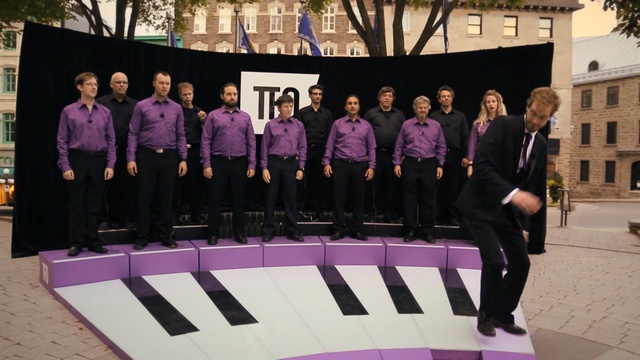 Video Reference: purple, team, musical ensemble, choir, Person