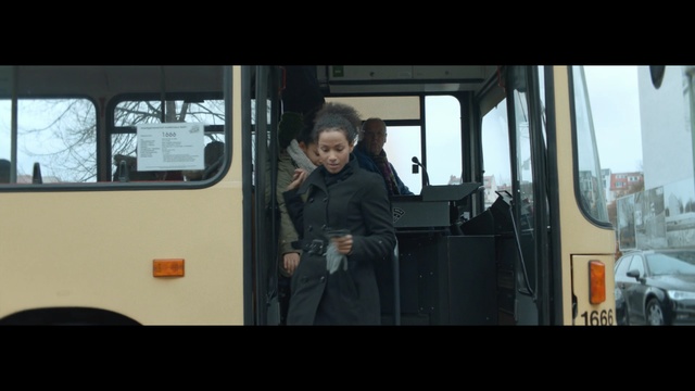 Video Reference: transport, mode of transport, vehicle, public transport, military, passenger, bus, soldier, official, military, Person