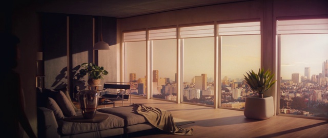 Video Reference: Room, Interior design, Furniture, Property, Door, Building, Living room, Window, Architecture, Home door