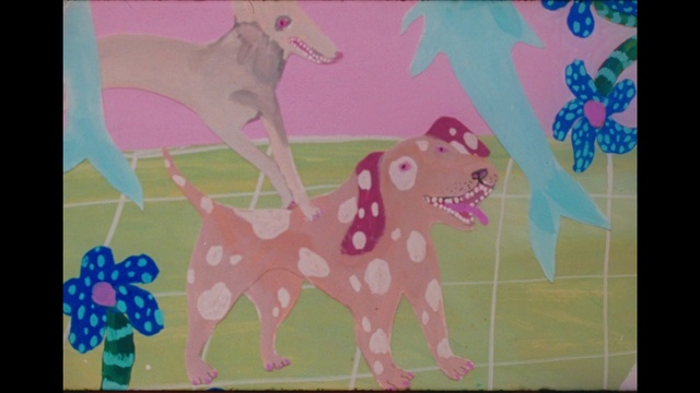 Video Reference: Horse, Pony, Pink, Fictional character, Visual arts, Painting, Art, Mane, Livestock, Pattern