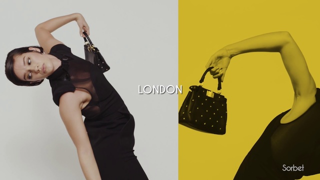 Video Reference: Shoulder, Bag, Yellow, Handbag, Dress, Arm, Little black dress, Joint, Fashion, Neck