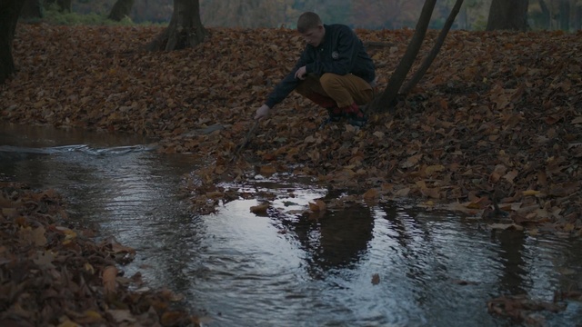 Video Reference: Water, Mud, Watercourse, Soil, Puddle, Pond, Person