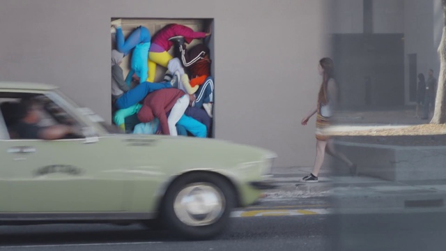 Video Reference: Car, Vehicle, Wall, Vehicle door, Snapshot, Art, Automotive design, Street, Mural, Sedan