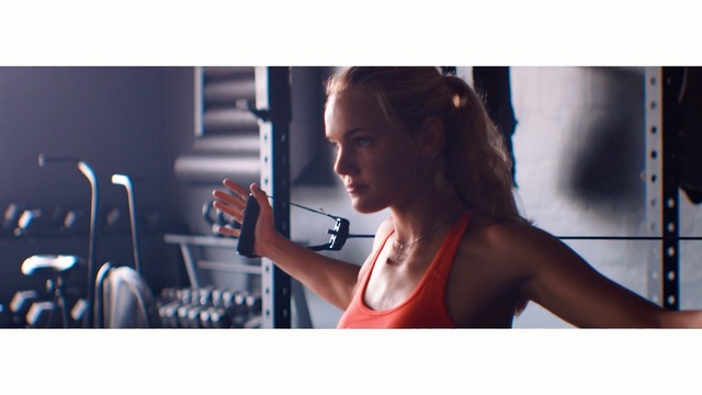 Video Reference: girl, shoulder, audio equipment, audio, muscle, arm, girl, physical fitness, gym