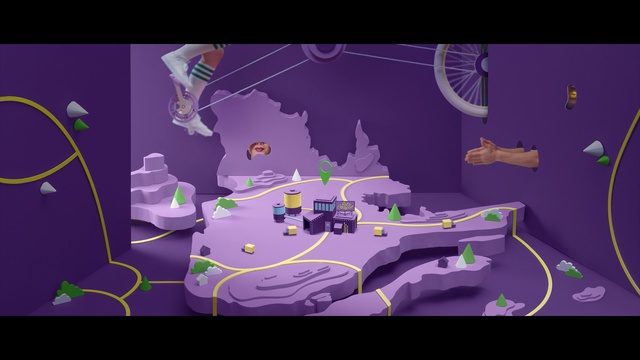 Video Reference: purple, technology, text, screenshot, organism, design, illustration, computer wallpaper, graphic design, space, Person