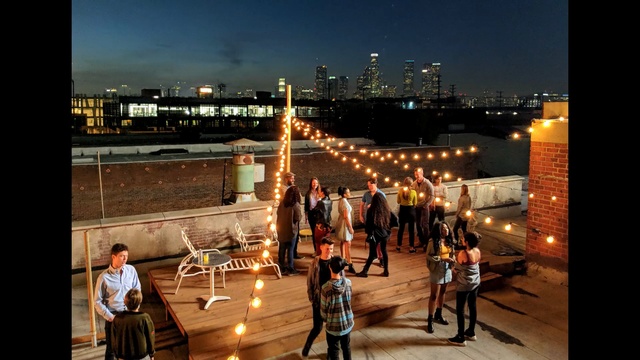 Video Reference: night, city, urban area, downtown, evening, sky, tourist attraction, metropolis, recreation, Person