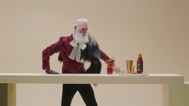 Video Reference: Red, Illustration, Art, Facial hair, Animation, Beard, Santa claus