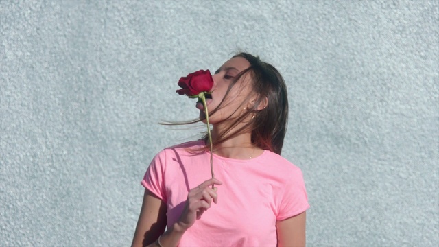 Video Reference: Pink, Shoulder, Joint, Flower, Fun, Plant, Mouth, Photography, Neck, Rose