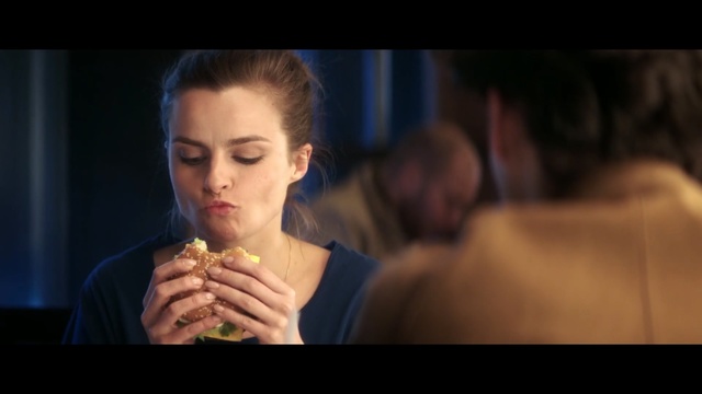Video Reference: Eating, Lip, Beauty, Junk food, Lady, Snapshot, Fast food, Photography, Finger, Mouth, Person