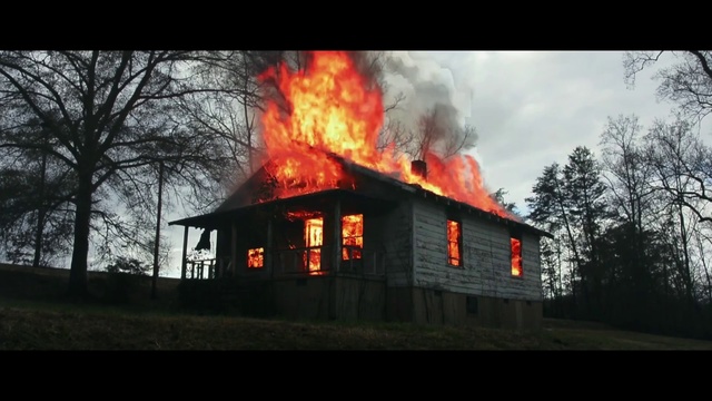 Video Reference: Fire, House, Tree, Barn, Flame, Home, Wildfire, Rural area, Firefighter, Heat