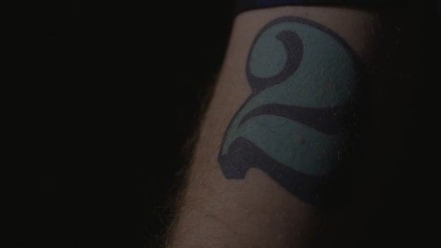 Video Reference: blue, black, close up, arm, darkness, tattoo, eye, joint, hand, mouth