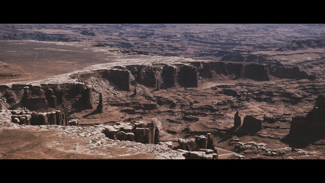 Video Reference: badlands, sky, rock, geology, escarpment, formation, archaeological site, wadi, fault, aerial photography